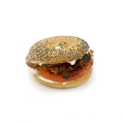 B.C.B. - bagel cream cheese bacon (plain bagel)