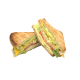 Le club "G.C.T.A" Grilled cheese, tomatoe & avocat. (Club toast complet Anglais)